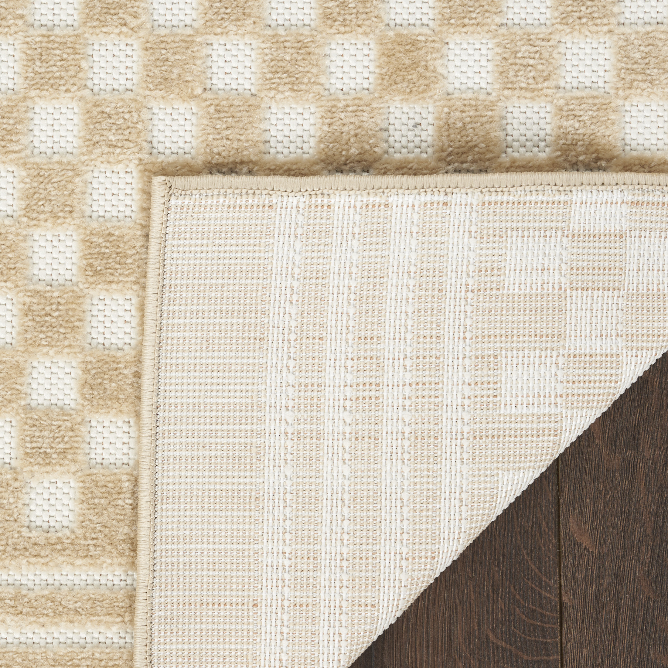 Nourison Casual 2' x 6' Taupe Modern Indoor Rug