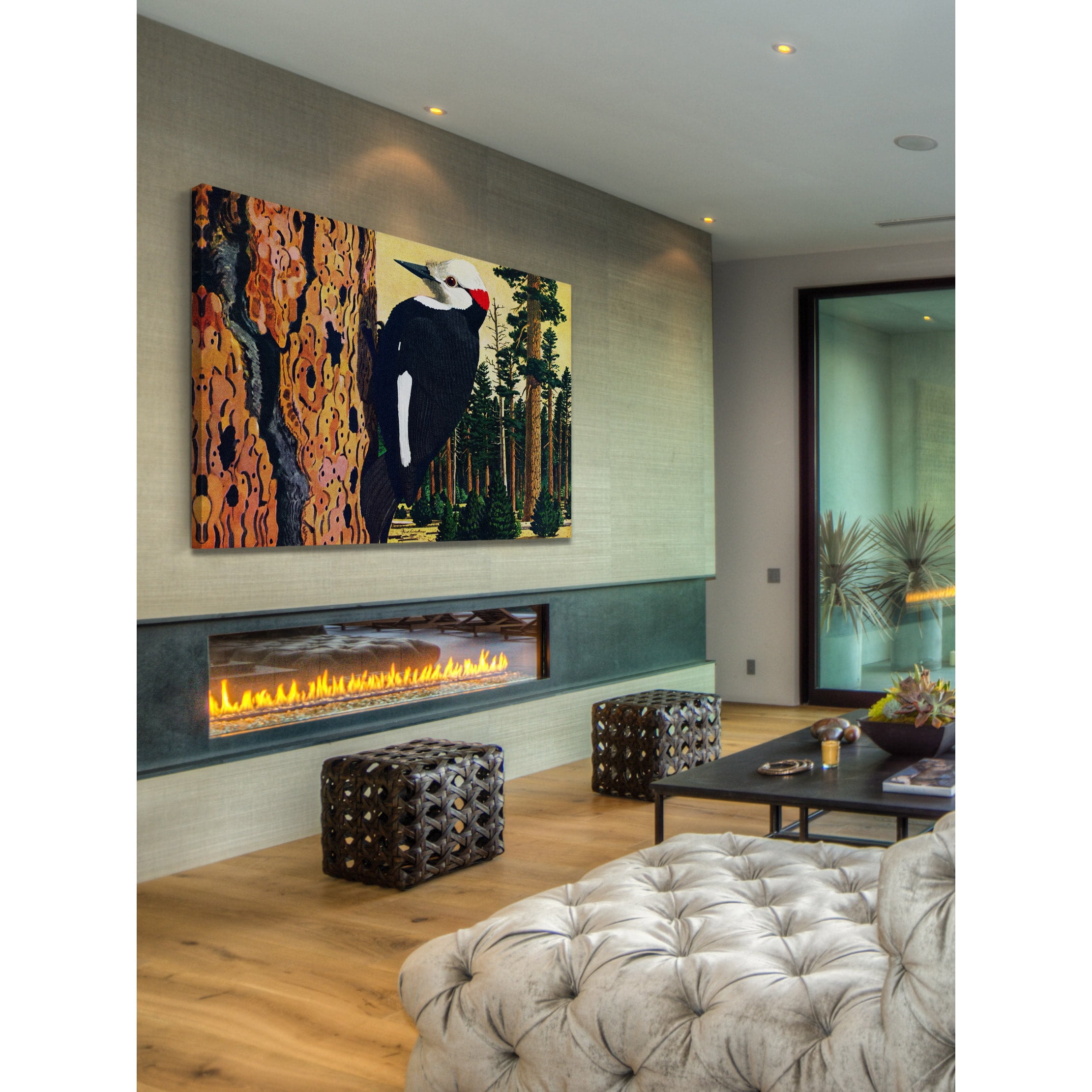 "Woodpecker" Painting Print on Wrapped Canvas
