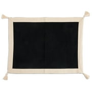 Thyme & Table Placemat, Black with Gold Border, 14 x 19"