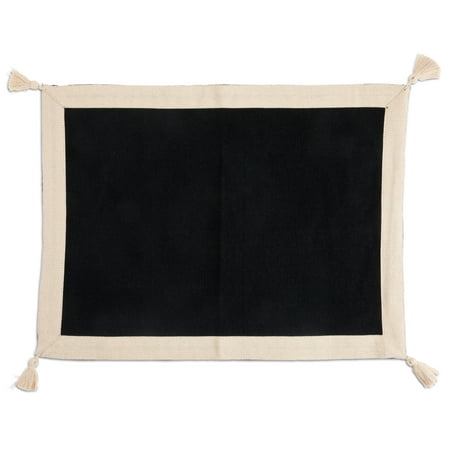 Thyme & Table Placemat, Black with Gold Border, 14 x 19"