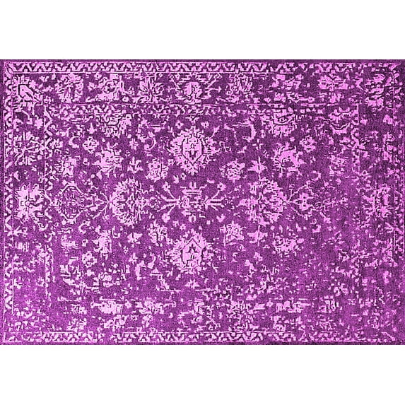 Ahgly Company Indoor Rectangle Oriental Pink Industrial Area Rugs, 8' x 12'