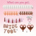 thumbnail image 2 of Rose Gold Bachelorette Party Decorations, Bride to Be Bridal Shower Balloon Set, Pink White and Rose Gold Confetti Balloons with Diamond Ring and Heart Balloons for Engagement and Wedding, 2 of 6