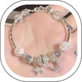 thumbnail image 3 of Star Moon Bracelet Opal Glaze Bracelet Trendy Star Moon Charm Bracelet Crystal Beads Bracelets Natural Stone Beads Bracelet Birthday Jewelry for Women, 3 of 9