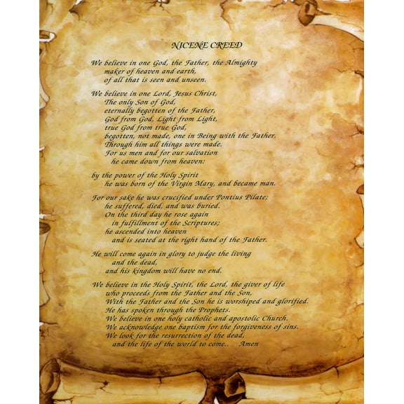 Autom Catholic print picture - Nicene Creed - 8*10inch ready to be framed