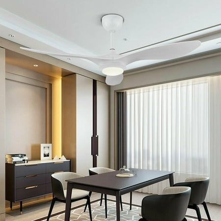 

48 Indoor Ceiling Fan With LED Light Ceiling light with Fan Chandelier Lamp pendent celling lighting lamp light fixture Fandelier Remote Control with Smart Sleep Timer 3 Speeds 3 Colors White
