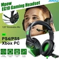 thumbnail image 2 of Seneo EG10 Gaming Headset, Surround Sound Headset with Microphone, Noise Cancelling,LED,Soft Earmuffs Headphone Fancy Switchable Led for PS4,PS5, PC, Xbox One,Switch Green, 2 of 7
