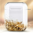 thumbnail image 7 of Nagebee Case for AirPods, Sparkle Flowing Floating Durable Girls Cute Clear Hard Cover Carrying Case Compatible with Apple AirPods 1st/2nd (Gold), 7 of 7