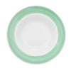 Rainbow, Rim Soup Plate 12 Oz. Green 8-3/4"Dia. X 2"H, Stoneware, Green,16 packs