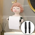 thumbnail image 4 of Toilet Paper Holder Roller, 2 Pcs Black Replacement Plastic Spring Loaded Insert Spindle Tissue Holder for Bathroom, Bedroom, Home, 4 of 7