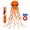 Orange, variant on Giant Octopus Kite 26ft Large Parafoil Kite for Adults 3D Foil Kite with 328ft String for Beach Park Outdoor Flying