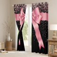 thumbnail image 3 of Homewish Kids Teens Pink Ribbon Bowknot Blackout Curtains Set of 2 (52x84 Each),Dreamy Princess Window Curtains,Bling Glitter Curtains and Drapes,Lightweight Room Decor, 3 of 6