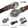 thumbnail image 4 of SUOSDEY Men Western Leather Belts for Women,Cowboy Cowgirl Embossed Belts for Jeans Christmas Gifts, 4 of 7
