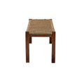 thumbnail image 3 of Baxton Studio Hermes Mid-Century Modern Transitional Natural Seagrass and Mahogany Wood Bench, 3 of 5