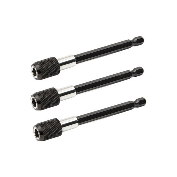3 uds accesorios de soporte de broca barra de extensión varilla hexagonal vástago varilla de conversión Metal/ 100 mm kusrkot Soporte para portapuntas