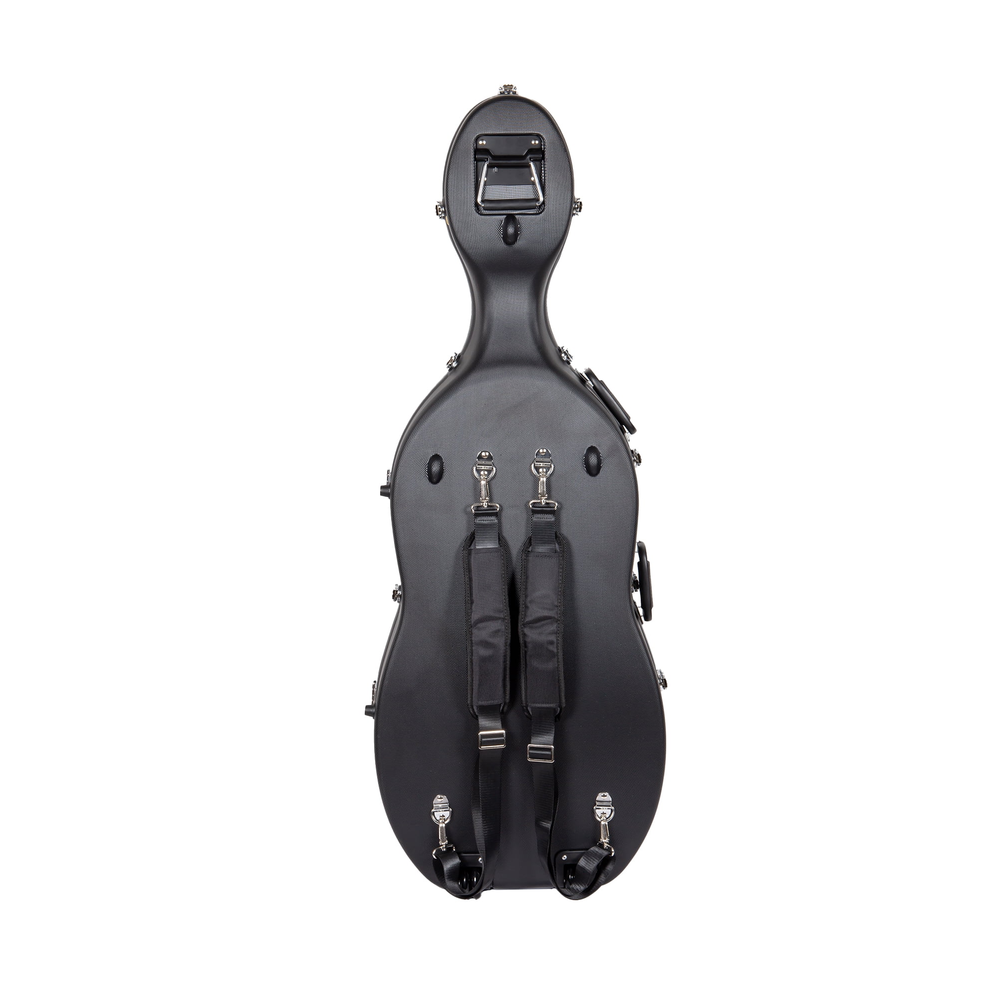 Crossrock CRA860CEFBK ABS Molded Cello Case with Wheels in Black- For Both 4/4 Size and 3/4 Size