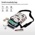 thumbnail image 6 of HELLHERO Dachshund Paw Print Design Cross Body Purse, Polyester 2 Zippers for Men, Women, 6 of 6