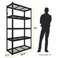thumbnail image 4 of Ktaxon 40" W Wire Shelving, Heavy Duty Garage Kitchen Storage Shelves, Adjustable Metal Shelving Unit, Industrial Rack Load 2500LBS for Pantry Basement, Black, 4 of 9