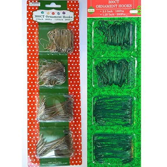 Silver and Green Ornament Hooks Pack Of 600 (600, Green-Silver)