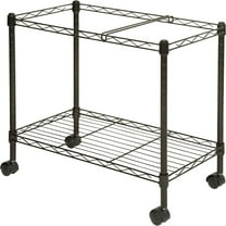 Lorell Mobile File Cart - 4 Casters - Steel - X 12.9" Width X 25.8" Depth X 20.5" Height - Black - 1 Each