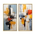 thumbnail image 2 of Designart "Deconstructed Colorfields Minimalist Abstraction I" Abstract Painting Framed Wall Art Set Of 2 - Modern Blue Framed Wall Art Set Of 2, 2 of 6