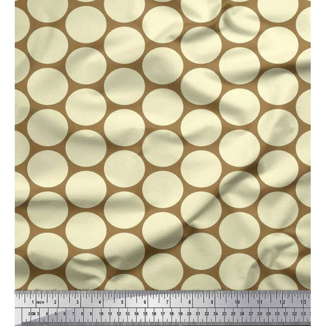 Soimoi Poly Georgette Fabric Dots Dots Fabric Prints by Yard 42 Inch Wide