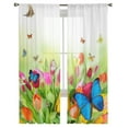 2024 Butterfly r Chiffon Sheer Transparent Spring for Flower Curtains