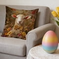 thumbnail image 5 of Uutvery Easter Themed Throw Pillow Cover 18x18 Inch, Polyester Decorative Cushion Case for Sofa Bedroom Car, Machine Washable Holiday Home Decor, 5 of 6