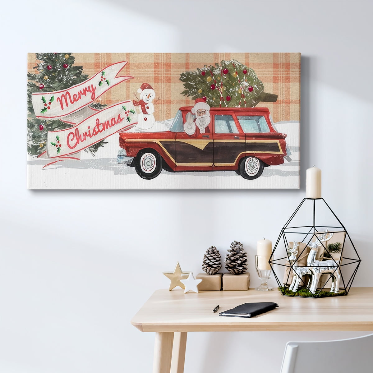 Santa on Wheels Collection D- Gallery Wrapped Canvas