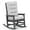 Gray Chair+Grey Cushion, variant on KINGYES HDPE Outdoor Rocking Chairs Set of 2,HDPE Patio Rocker for Porch,Black
