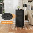 thumbnail image 4 of aFurnulem White Tall Dresser for Bedroom,Vertical Storage Tower Unit and End Table with 6 Drawers, Nightstand Furniture with Fabric Drawer Organizer in Living Room,Closet,Entryway,Hallyway, 4 of 10