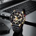 thumbnail image 2 of Reloj deportivo Curren 8395 para hombre, color dorado, acero inoxidable, 2 of 5