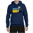 thumbnail image 2 of Support Ukrainian Flag Zelensky RESIST Unisex Graphic Hoodie Sweatshirt, Navy, Medium, 2 of 4