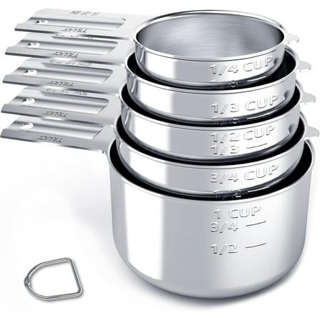 Stainless Steel Measuring Cups Set,Kitchen Gadgets for Cooking & Baking,Set of 5