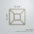 thumbnail image 3 of Ekena Millwork 23 3/8"W x 23 3/8"H x 1/4"T Large Marion Decorative Fretwork Wood Wall Panels, Walnut, 3 of 18