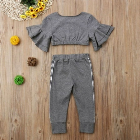 

Stylish Kids Baby Girls Slim Fit Tops Pants Leggings Autumn Outfits Set Clothes