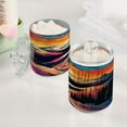 thumbnail image 5 of 2 Pack Qtip Holder Dispenser Colorful Snow Mountain Clear Plastic Storage Apothecary Jars for Cotton Swabs Balls Pads Floss, 5 of 7