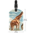 thumbnail image 6 of Square 2Pack PU Leather Giraffe Cruise Luggage Tag with Privacy Cover and Name ID Tag for Travel Handbags Backpacks Luggage Tags, 6 of 6