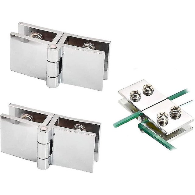 Bisagra de puerta de vidrio de 2 piezas, bisagra de clip de puerta de vidrio, bisagra de abrazadera de puerta, bisagra plegable de vidrio de aleación de zinc para puerta de vidrio