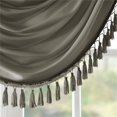 thumbnail image 4 of Madison Park Polyester Faux Silk Waterfall Embellished Valance in Charcoal, 4 of 6