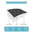 thumbnail image 5 of Quilts Queen Size Bedding Set, Black Floral Abstract Lightweight Quilted Comforter, Vintage Ethnic Bohemian Flowers Soft Reversible Bedspread Coverlet with Pillow Covers for All Season, 90" x 96", 5 of 7