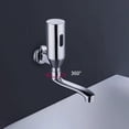 thumbnail image 3 of Grifo con batería y Sensor automático para baño, grifo inteligente con detección de movimiento por infrarrojos sin contacto, lavabo, montaje en pared, grúa filtrada cromada plateada, 3 of 5
