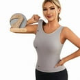 thumbnail image 6 of BLTIBY Women's Shapewear Tank Top Shaping U Neck Camisole Tummy Control Solid Color Vest Seamless Slimming Sleeveless Shaper Gray L, 6 of 6