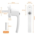 thumbnail image 2 of 2 PCS Aluminum Keyed Window Handle, Lockable Window Handle, for All Windows and Balcony Doors (White), 2 of 5