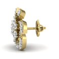 thumbnail image 3 of RAJHANS RHODIUM14k Yellow & White Gold-Plated 925 Silver Small Lightweight Earrings for Women, 3 of 5