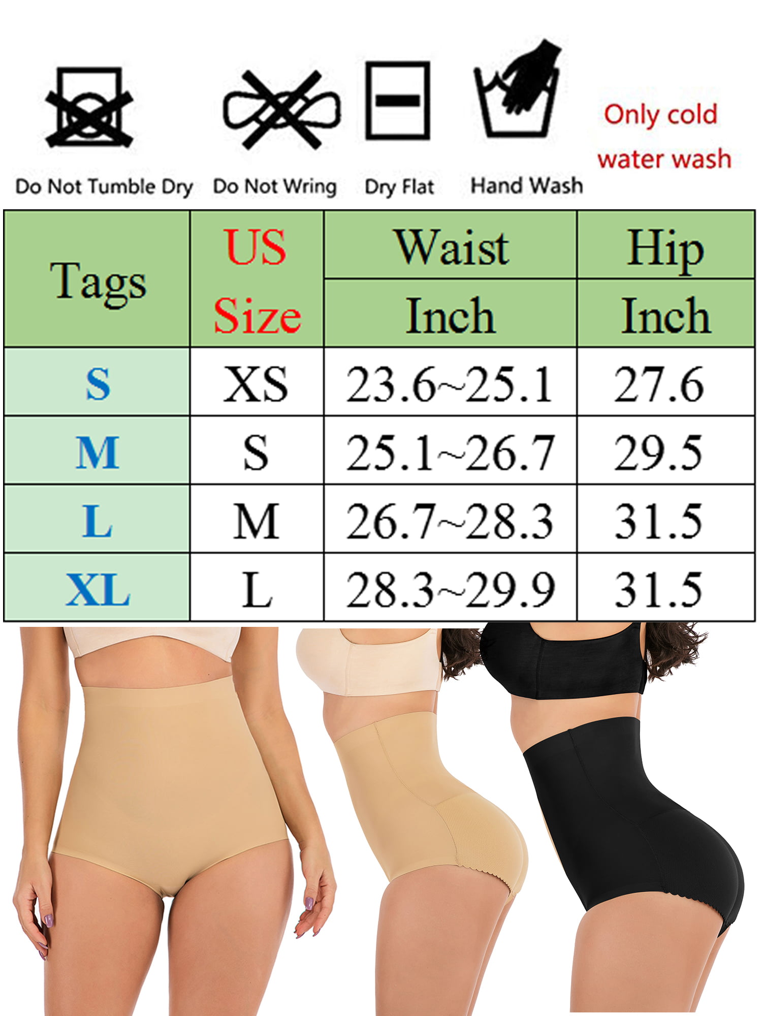 LELINTA Women's Butt Lifter Underwear High Waist Tummy Control