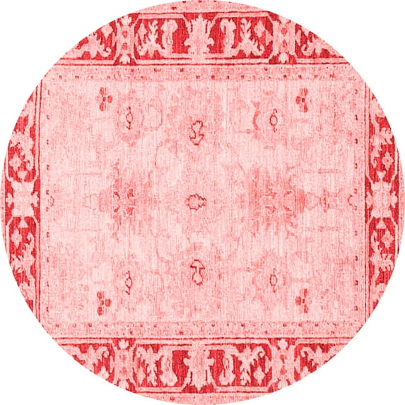 Ahgly Company Indoor Round Persian Red Traditional Area Rugs, 7' Round