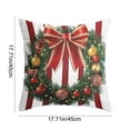 thumbnail image 3 of Horivan Christmas Pillow Covers 17x17 Inch Holiday Decor Soft Cotton Cushion Cases with Hidden Zipper for Living Room Sofa Bed Seasonal Home Decorative Throw Pillow Covers, 3 of 6