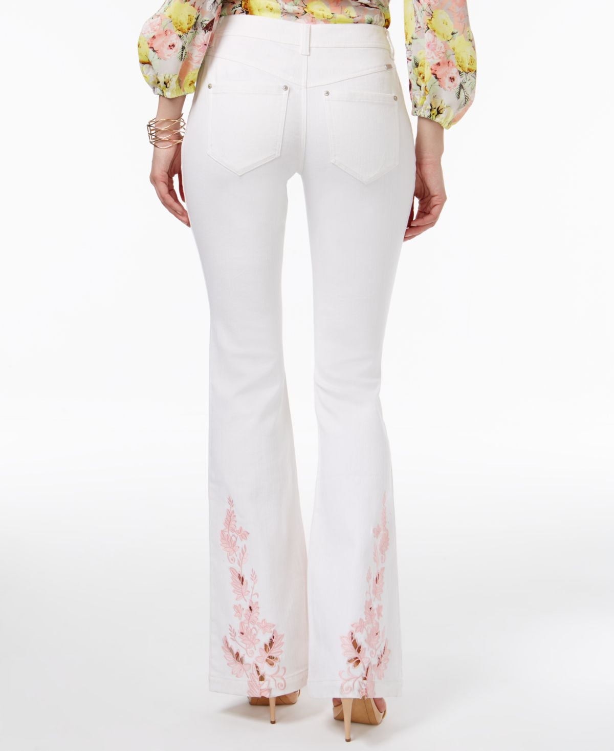 Embroidered Flare-leg Jeans - Walmart 