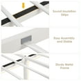 thumbnail image 6 of Homfa Queen Size Upholstered Metal Canopy Bed, 2 Drawers Storage Platform Bed with Charging Ports, Off-White, 6 of 8