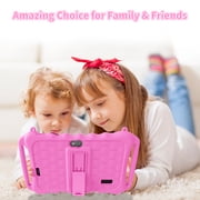 Kids Tablet, 7 inch Android 15 Tablet for Kids, 8GB+32GB 1TB Expand, Quad-Core Toddler Tablets with Shockproof Case, BT5.0, Wifi5, Parental Control, Games, Dual Camera